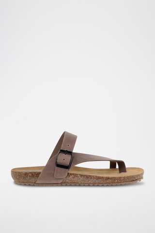 Sandales plateformes en nubuck - Taupe