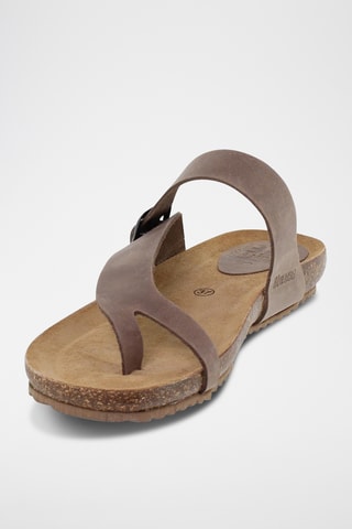 Sandales plateformes en nubuck - Taupe