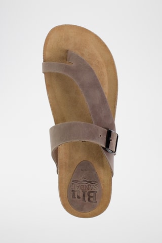 Sandales plateformes en nubuck - Taupe