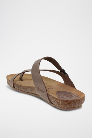 Sandales plateformes en nubuck - Taupe
