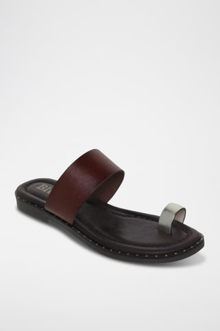 Sandales en cuir - Marron