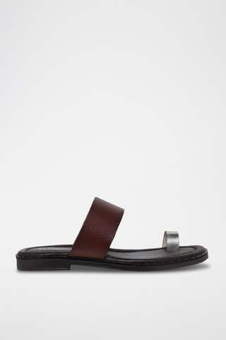 Sandales en cuir - Marron