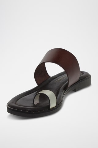 Sandales en cuir - Marron