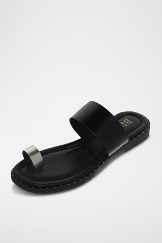 Sandales en cuir - Noir