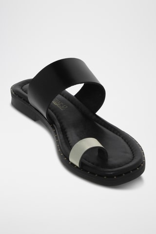 Sandales en cuir - Noir