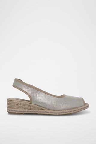 Sandales compensées - Argenté