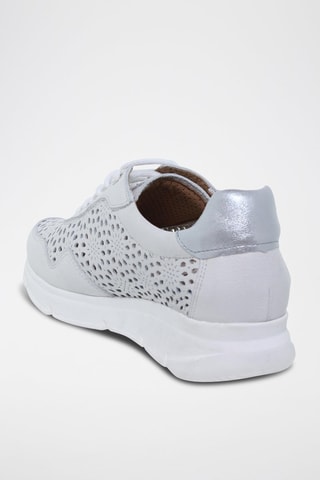 Baskets en cuir  Tupie - Blanc et argenté