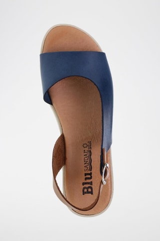 Sandali in pelle Blusandal - Blu e marrone