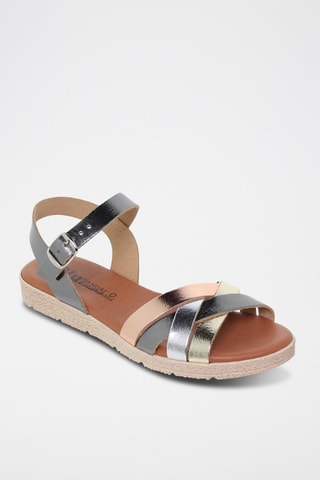 Sandali in pelle Blusandal - Dorato e argentato