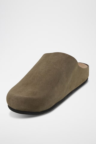 Sabots en nubuck - Kaki