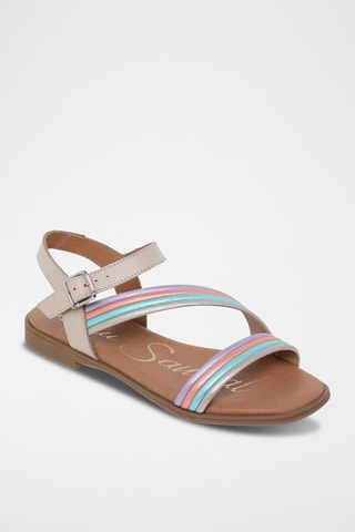 Sandales en cuir  Blusandal - Bleu, violet et rose