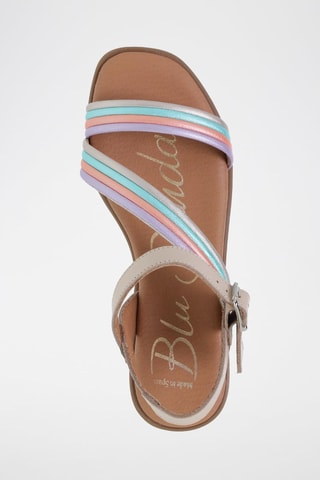 Sandales en cuir  Blusandal - Bleu, violet et rose