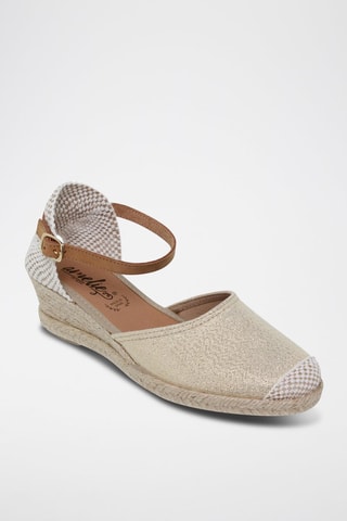 Espadrilles compensées  Amelie - Blanc, beige et marron