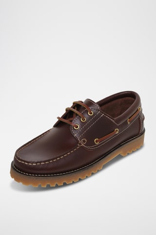 Chaussures bateau en cuir - Marron