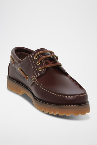 Chaussures bateau en cuir - Marron