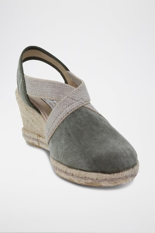 Espadrilles compensées  Blusandal - Beige et vert