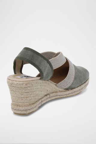 Espadrilles compensées  Blusandal - Beige et vert