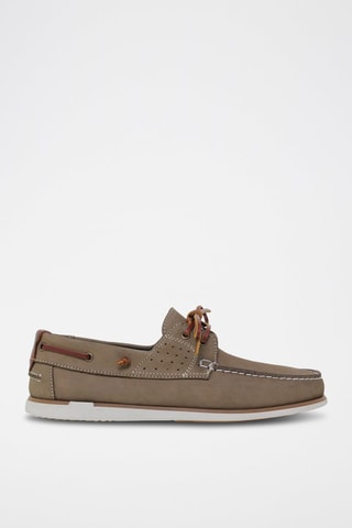 Chaussures bateau en cuir  Blusandal - Marron