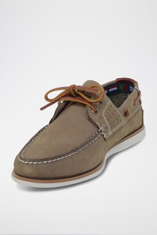 Chaussures bateau en cuir  Blusandal - Marron