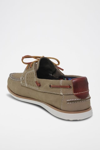 Chaussures bateau en cuir  Blusandal - Marron
