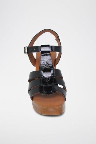 Sandales à talons en cuir  Blusansal - Noir