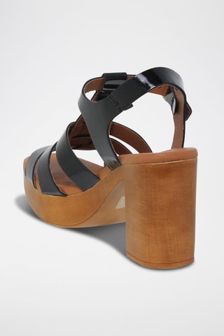 Sandales à talons en cuir  Blusansal - Noir