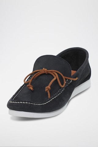 Chaussures bateau en cuir  Blusandal - Bleu