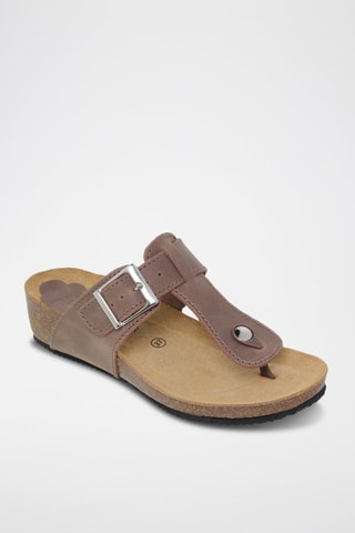 Mules en cuir  Blusandal - Taupe