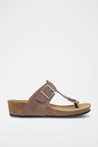 Mules en cuir  Blusandal - Taupe