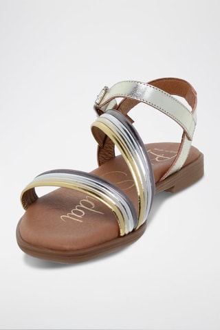 Sandales en cuir  Blusandal - Doré et argenté
