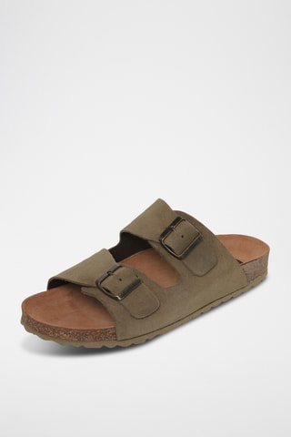 Mules en nubuck - Kaki