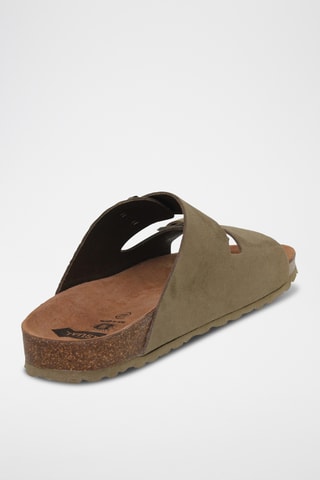 Mules en nubuck - Kaki