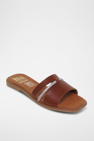 Ciabatte in pelle - Marrone