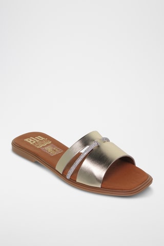 Ciabatte in pelle - Dorato