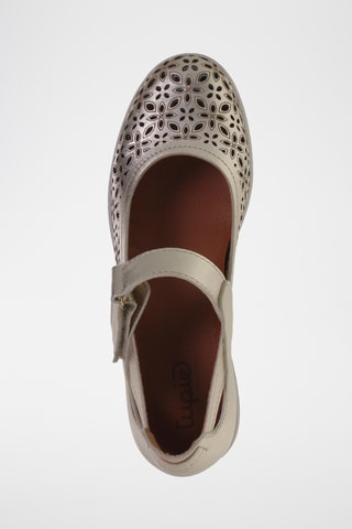 Babies compensés en cuir - Argenté