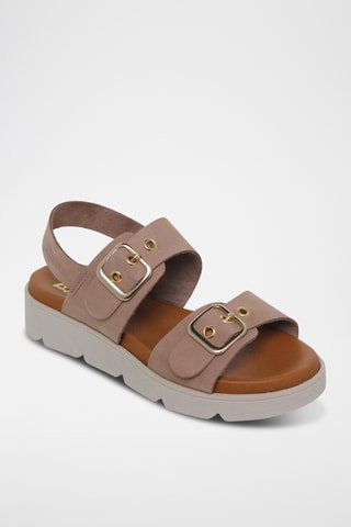 Sandales en nubuck - Taupe