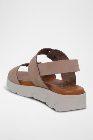 Sandales en nubuck - Taupe