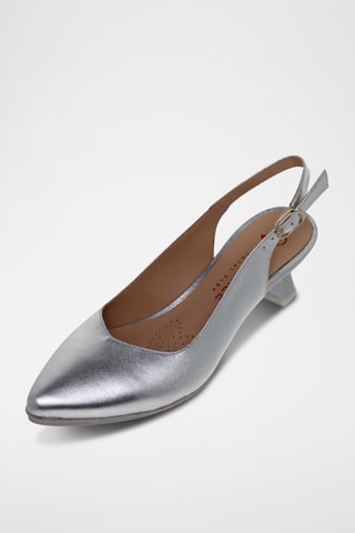 Escarpins en cuir - Argenté