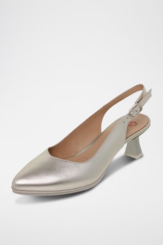 Escarpins en cuir - Argenté