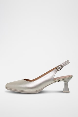 Escarpins en cuir - Argenté