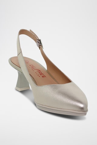 Escarpins en cuir - Argenté