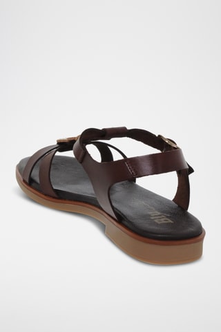 Sandales en cuir - Marron