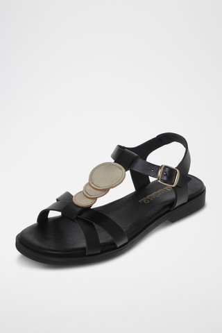 Sandales en cuir - Noir