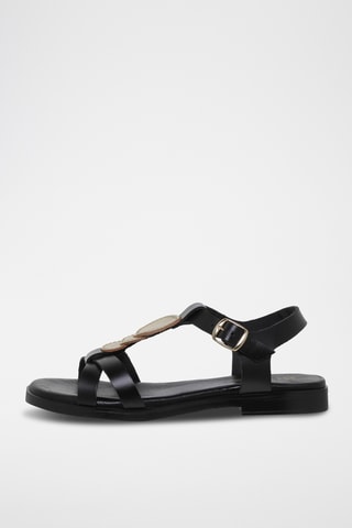 Sandales en cuir - Noir