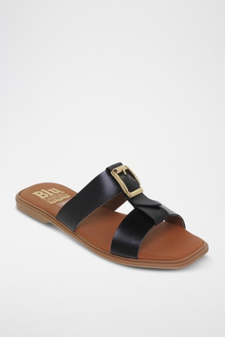 Ciabatte in pelle - Nero