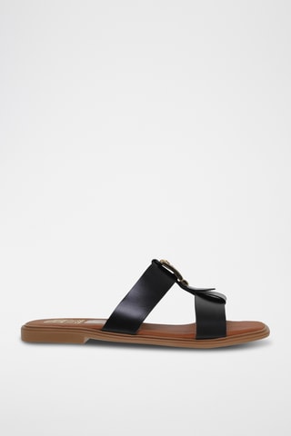 Ciabatte in pelle - Nero