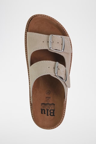 Ciabatte in pelle scamosciata - Beige