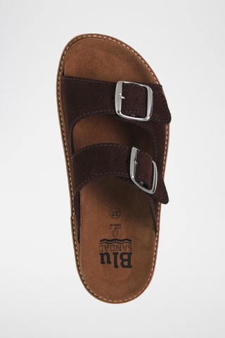 Ciabatte in pelle scamosciata - Marrone