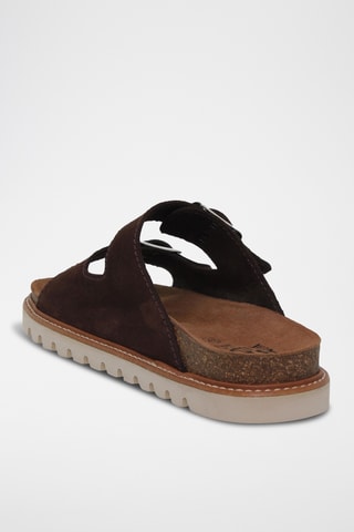 Ciabatte in pelle scamosciata - Marrone