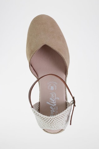 Espadrilles compensées en cuir  Blusandal - Marron